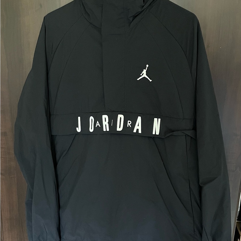 Jordan 1/4 zip Jacket  color:Black size: Medium